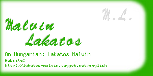 malvin lakatos business card